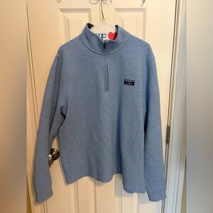 LL Bean Men's Lakewashed Double-Knit Quarter-Zip Pullover